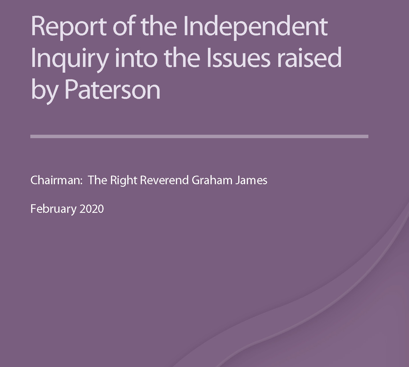 Report of the Independent Inquiry into the Issues raised by Patterson cover