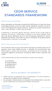 CEDR Service Standards Framework