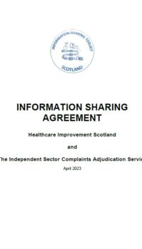 Information sharing with regulator - Scotland (HIS)