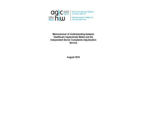 Information sharing with regulator – Wales (HIW)