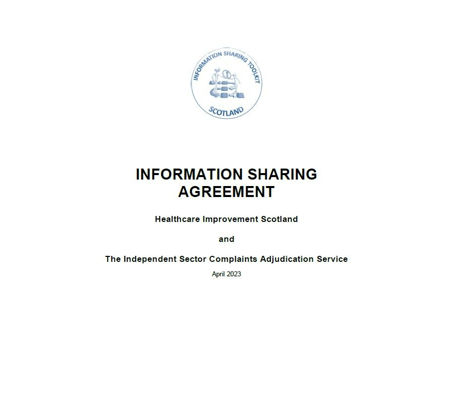 Information sharing with regulator - Scotland (HIS)