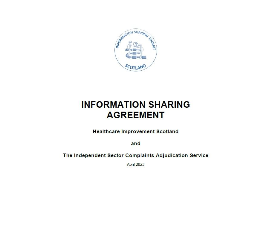 Information sharing with regulator - Scotland (HIS)